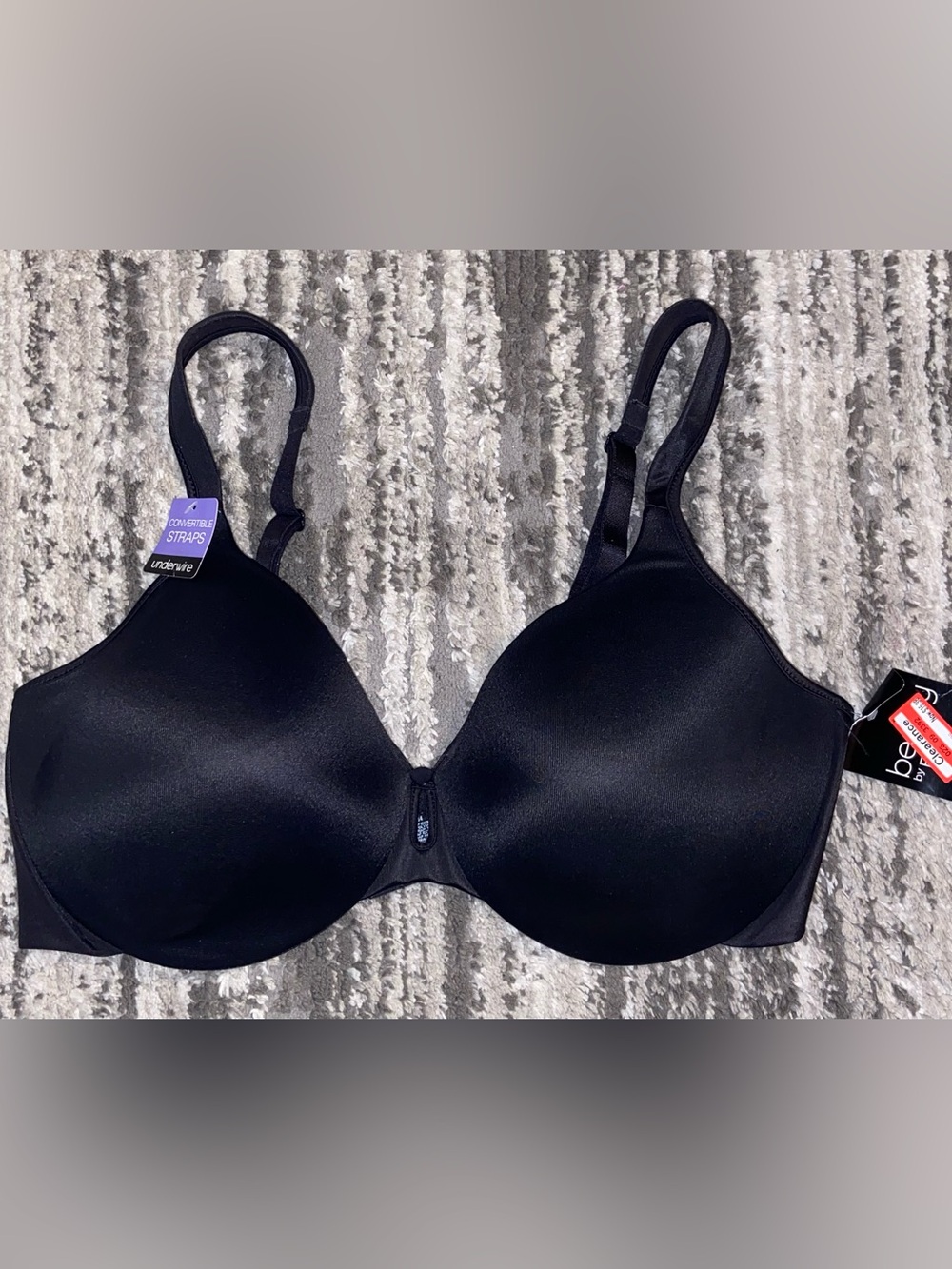 NWT Bali Size 38D Underwire Black Bra
